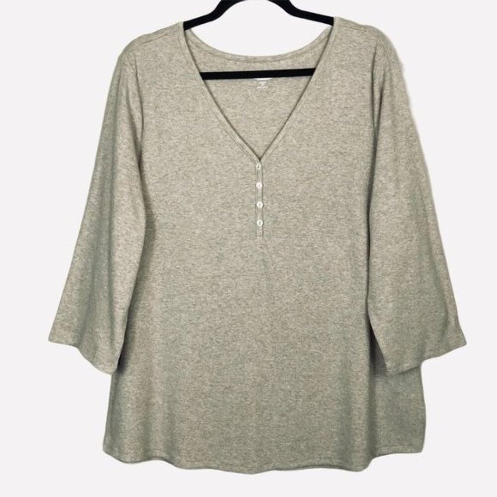 Old Navy V-Neck Ribbed Knit‎ Top Tan XXL